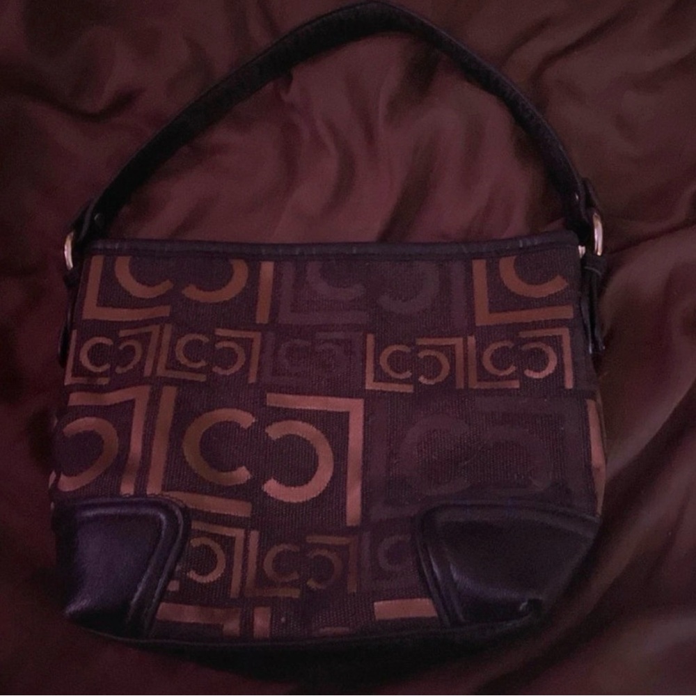 Designer Black and Brown Shoulder Bag